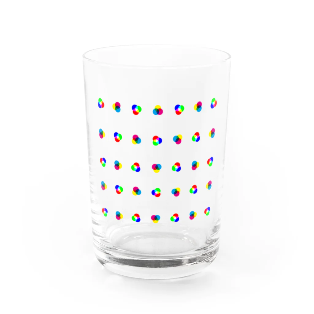 右ねじのprimary colors Water Glass :front