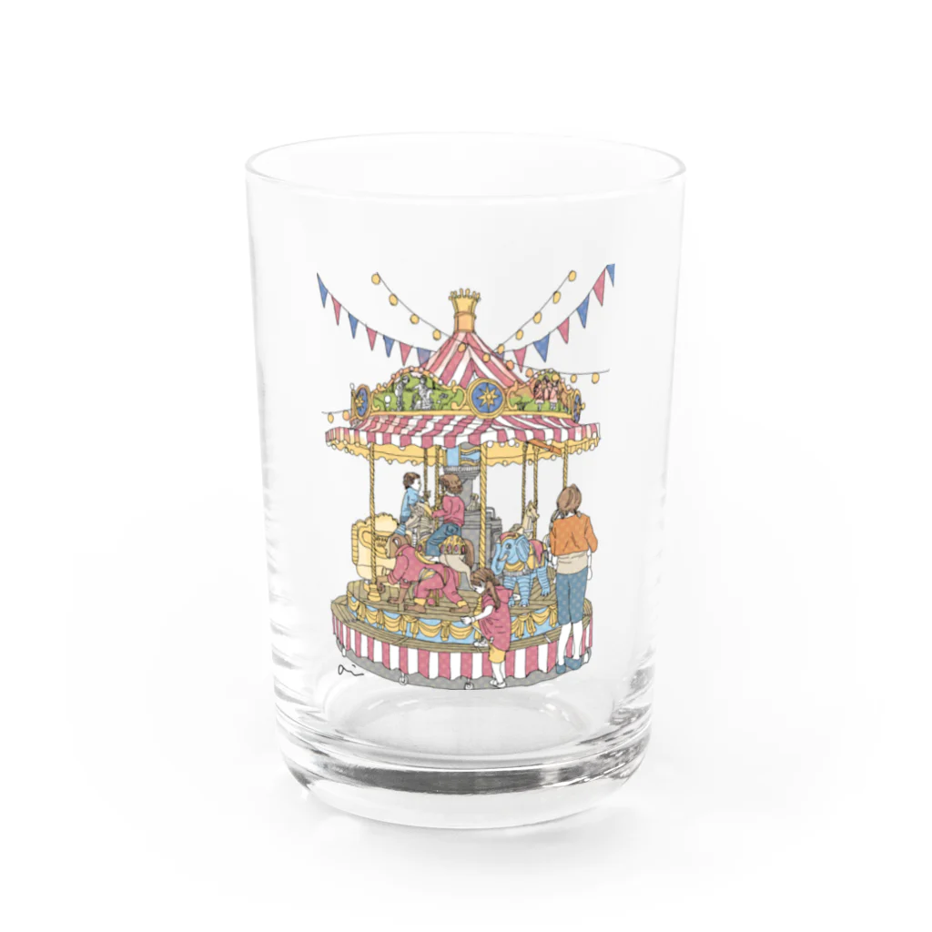 Anriのメリーゴーランド（透過） Water Glass :front