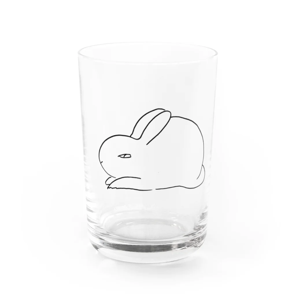 しもじょーのさいきん、うさぎがかわいい。（文字なし） Water Glass :front