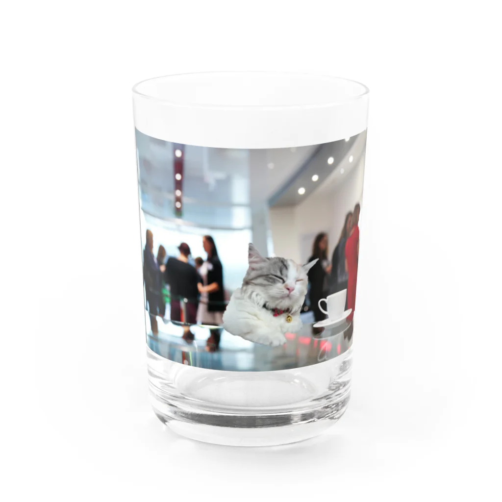 おもち屋さんのコーヒーブレイク Water Glass :front