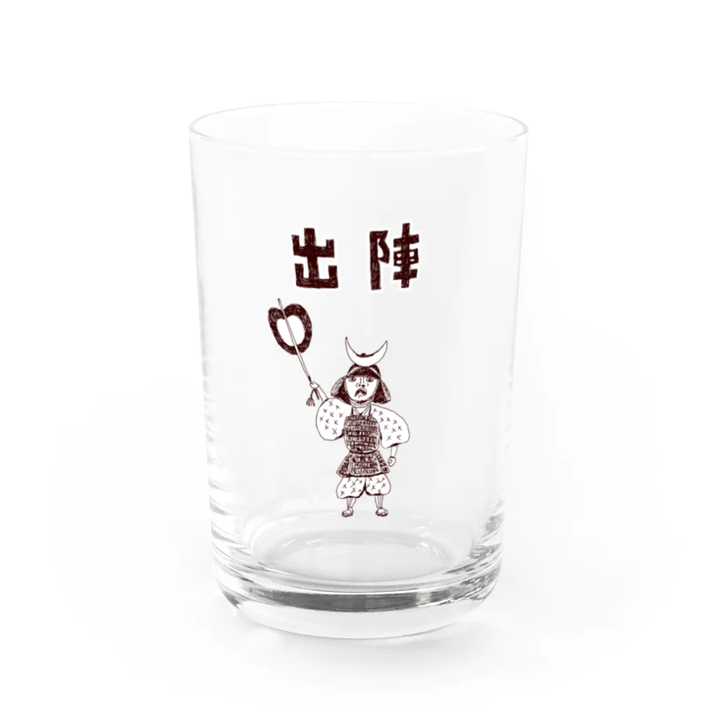 NIKORASU GOの戦国時代デザイン「出陣」（Tシャツ・パーカー・グッズ・ETC） Water Glass :front