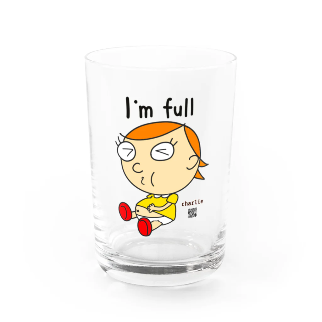 charlolのI'm full charlie Water Glass :front