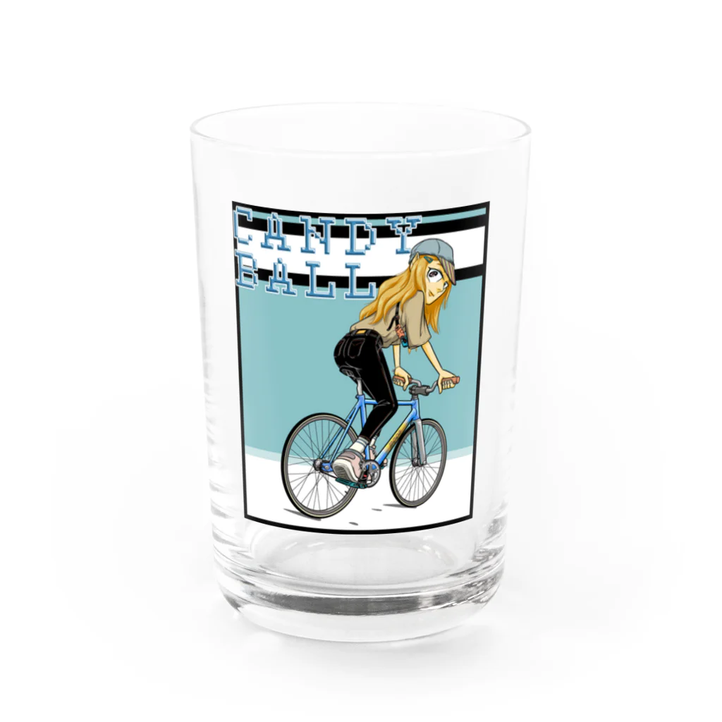 nidan-illustrationのCANDY BALL (fixie girl) Water Glass :front