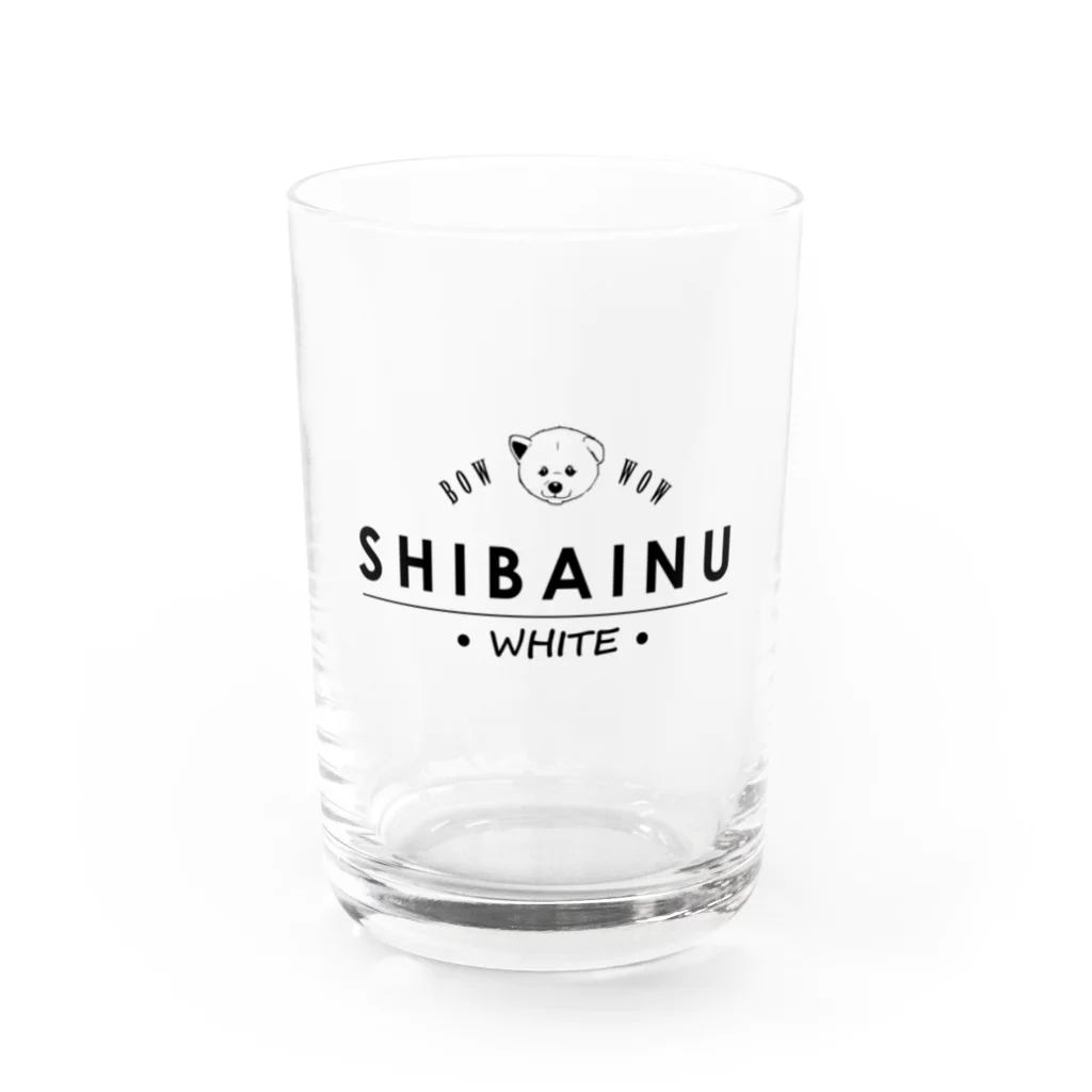 タバタ画房のSHIBAINU-WHITE（白柴） グラス前面