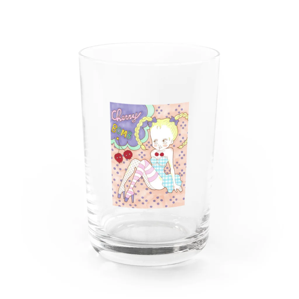 kaoru_littieのCherry  Bomb Water Glass :front