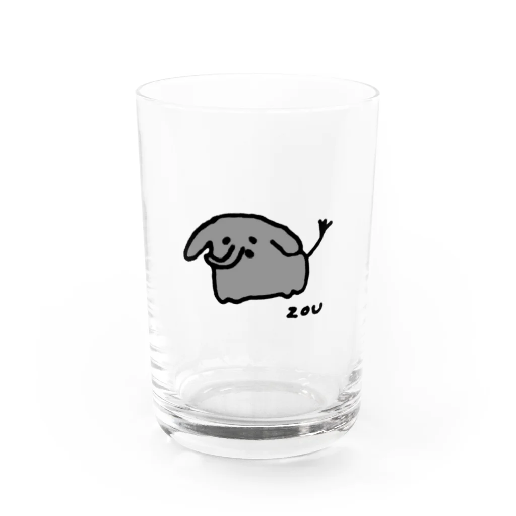 おもち屋さんのパオパオはにわぞう Water Glass :front