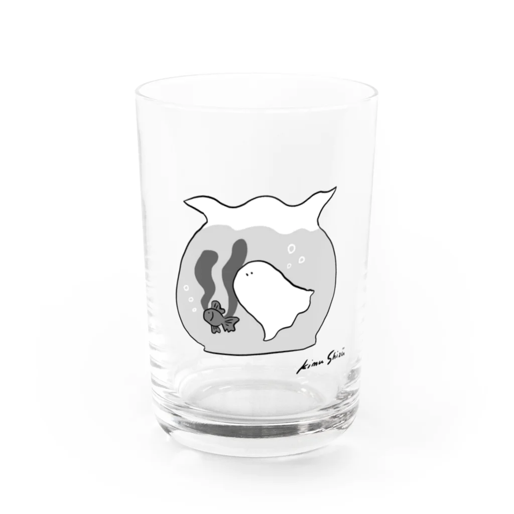 kimushizuu_のおばけのレイニー Water Glass :front