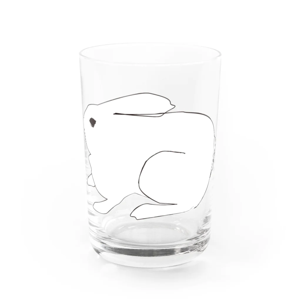 Less is moreの媚びないうさぎ Water Glass :front