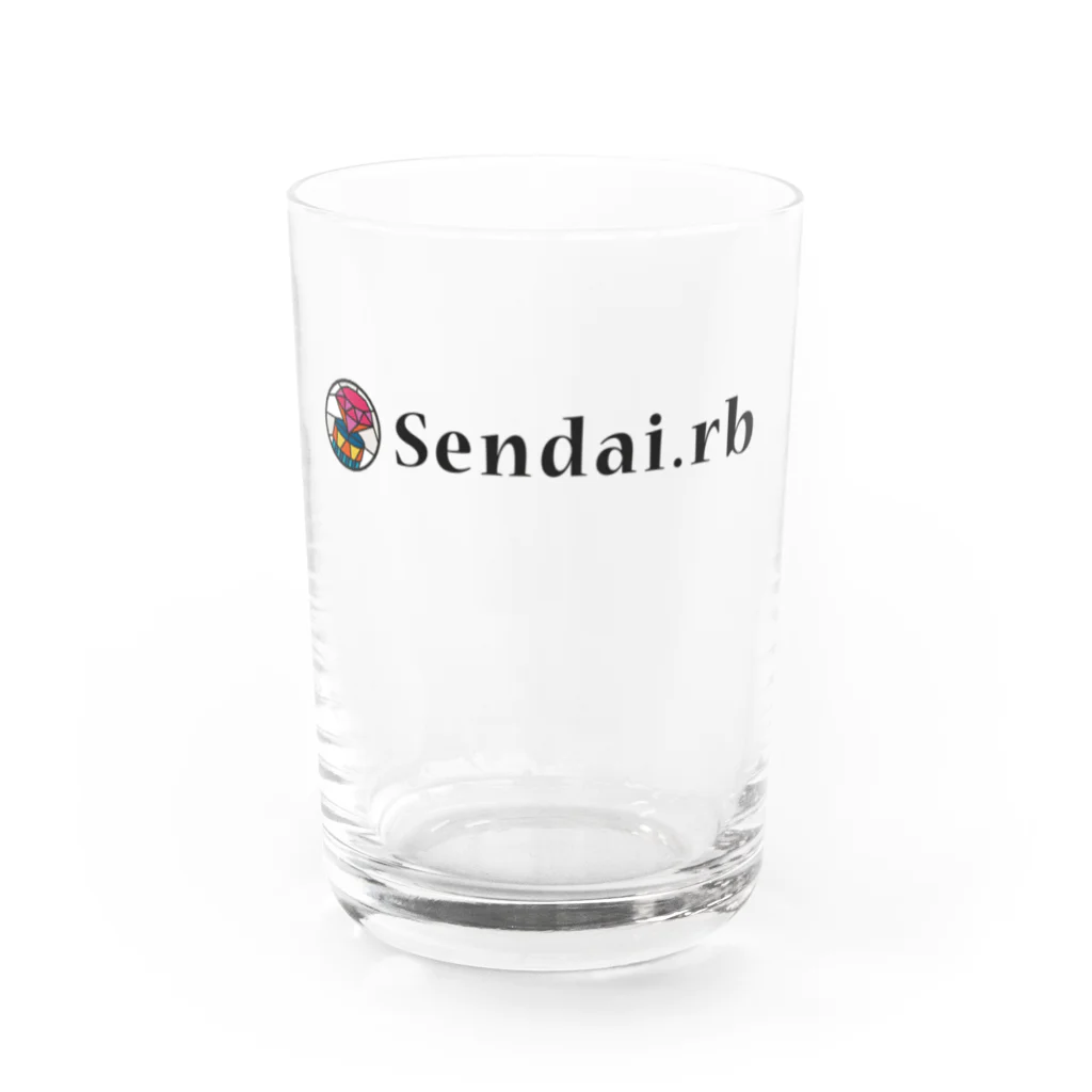 イノたまごラボのSendai.rb横ロゴ(薄) Water Glass :front