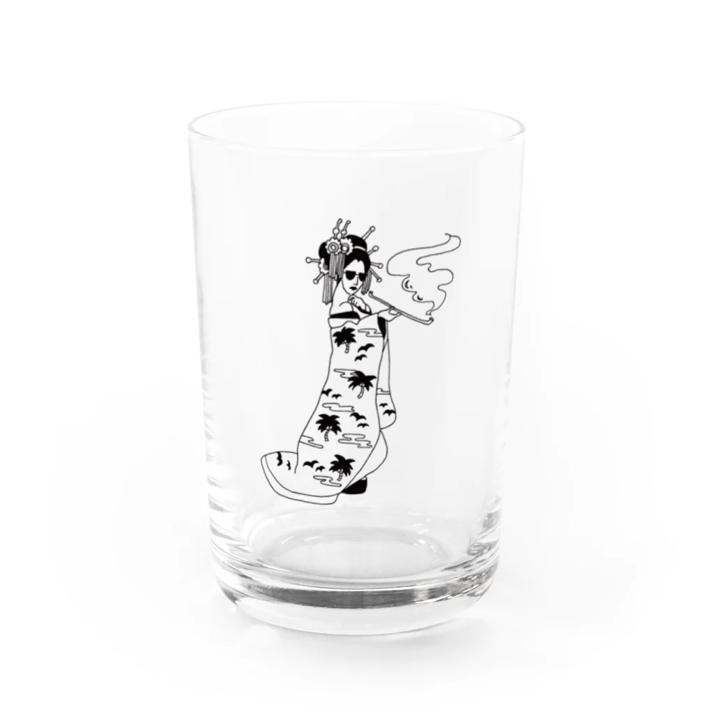 あのこのおいらん Water Glass :front