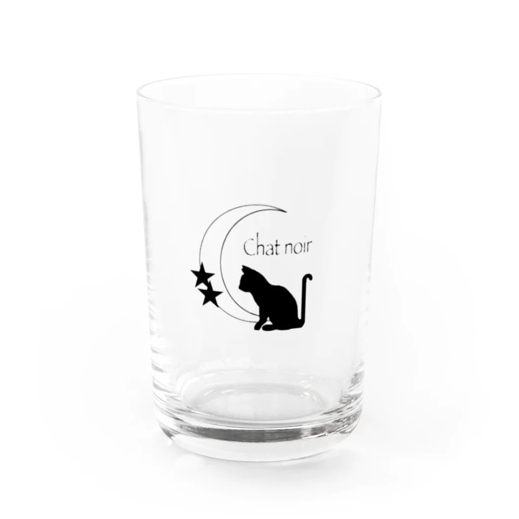 黒蜜きなこのChat noir Water Glass :front