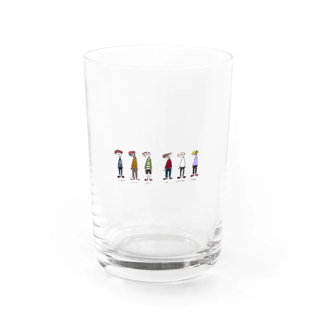 穏やかな日常のsushi人間（カラー） Water Glass :front