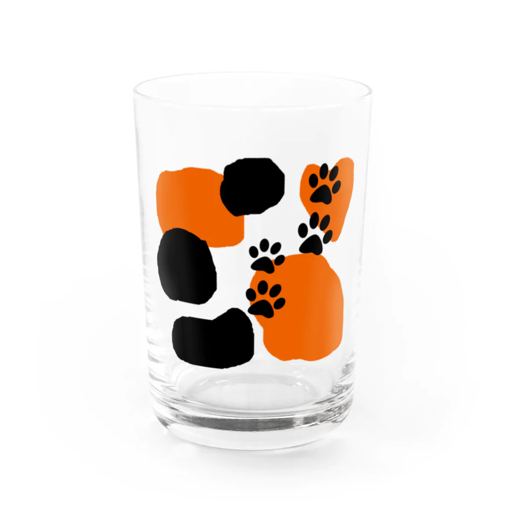 かわず屋のミケねこさん Water Glass :front