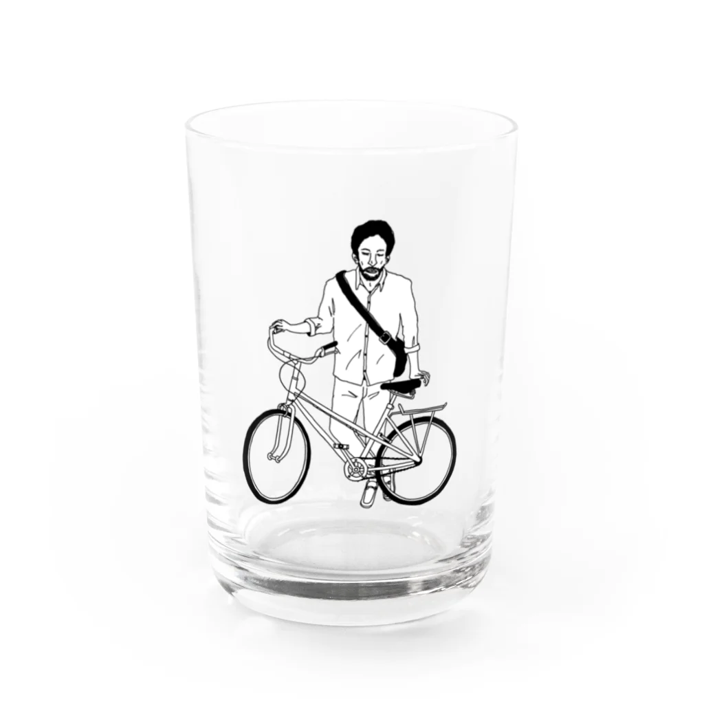 Shop_TERISHIMAの自転車男子 Water Glass :front