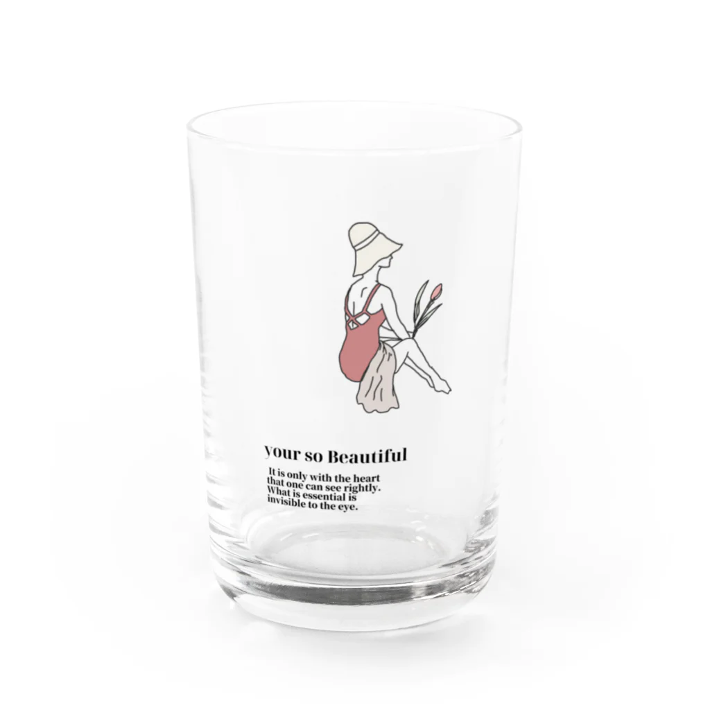 ggotgill（コッキル）のyou're so beautiful Water Glass :front