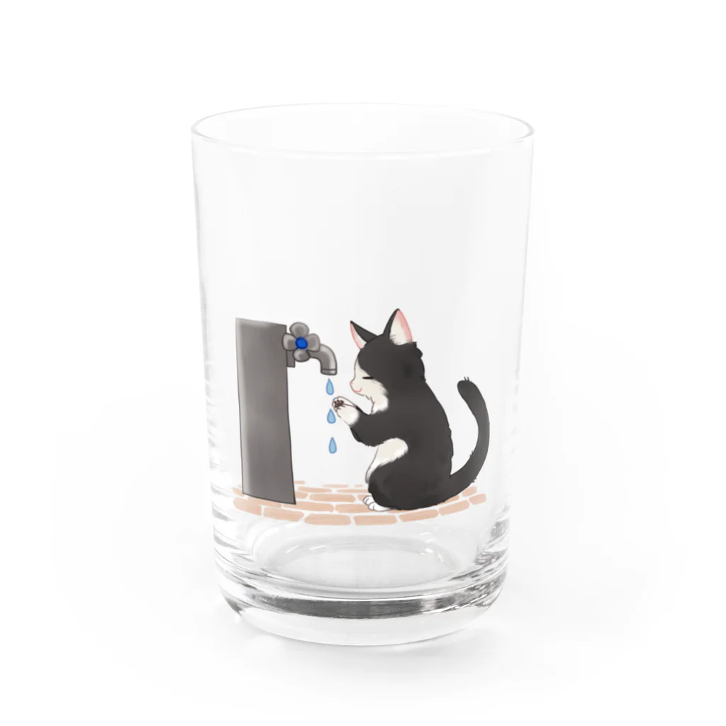 #保護猫カフェひだまり号の手洗い猫 Water Glass :front