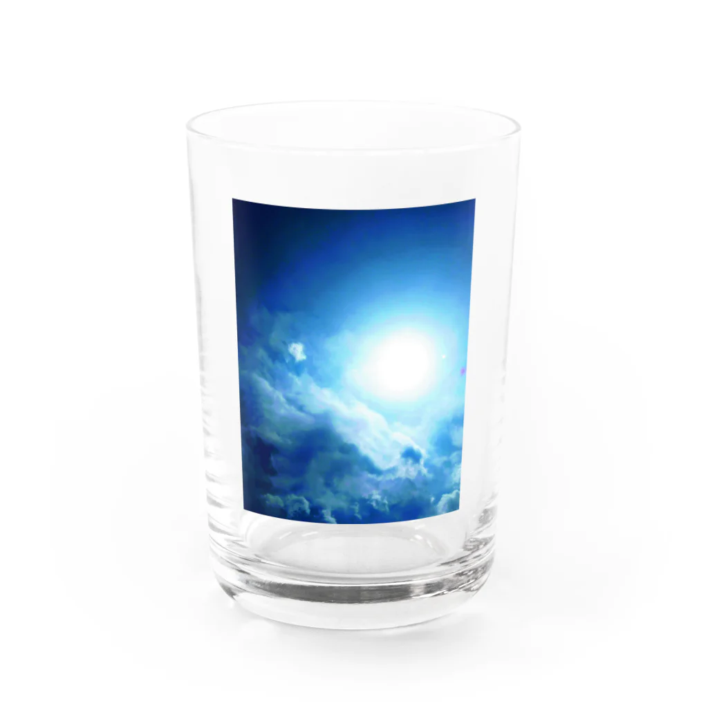 錆猫の館の龍神☆ブルー Water Glass :front