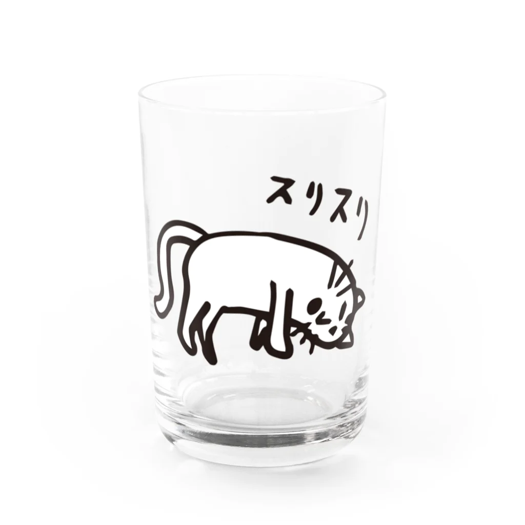 ABTMの路地から出てきたへんな猫 cat Water Glass :front