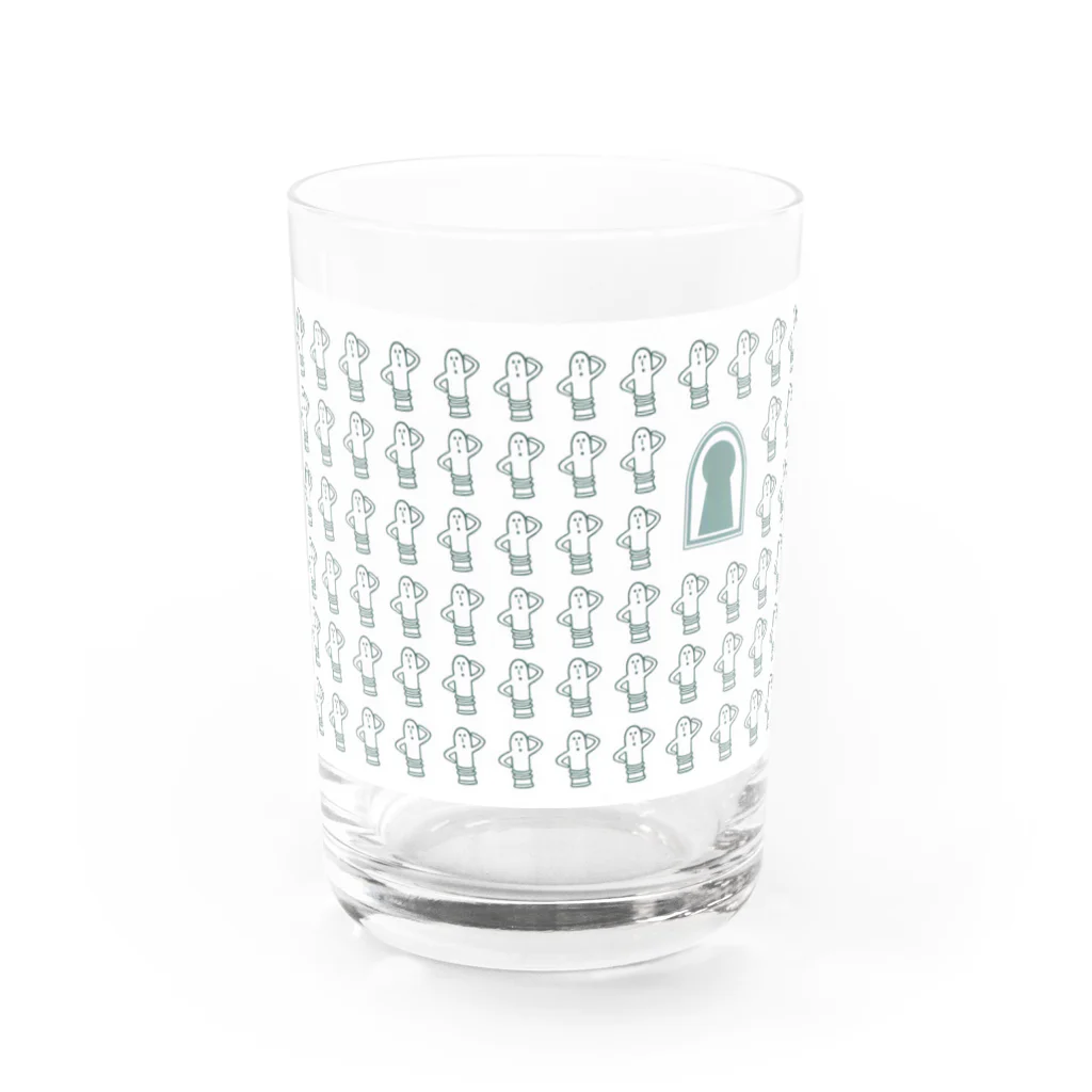 e商品.netの埴輪がおおくて古墳する！！ Water Glass :front