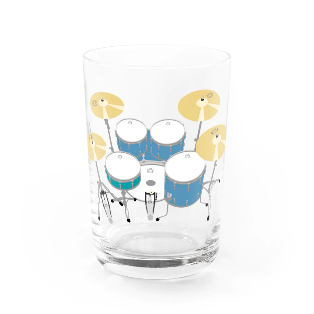 SABUROのドラムセット(ブルー) Water Glass :front