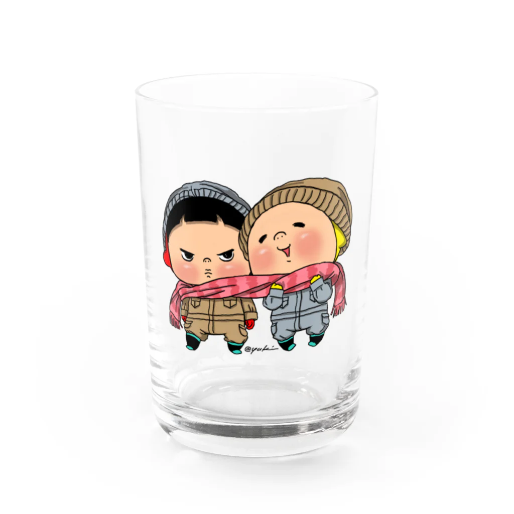 Yukiの黄色いヤツの冬の帰り道 Water Glass :front