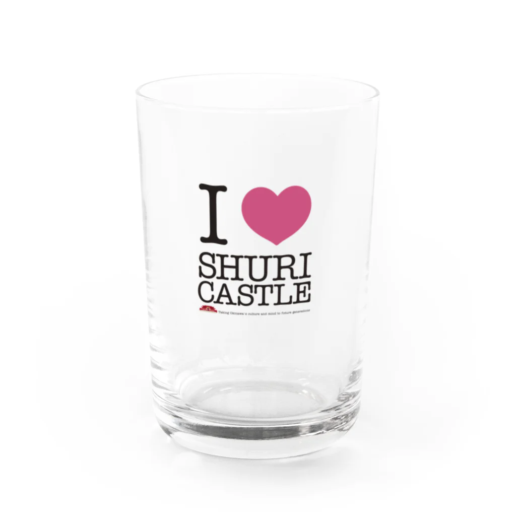 ちびきん工房のI LOVE SHURIJO Water Glass :front