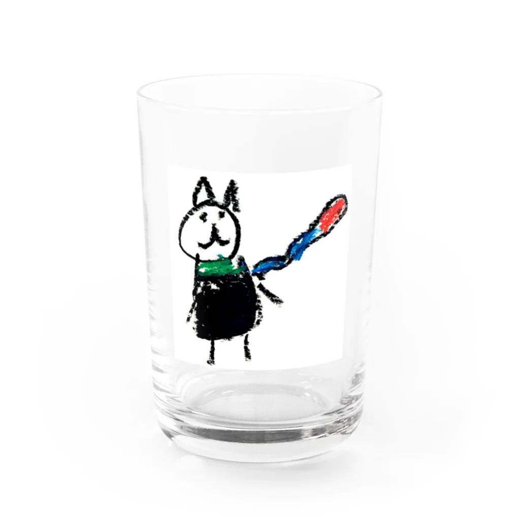 くろねこマフラーズ（Mufflers）の娘マフちゃん Water Glass :front