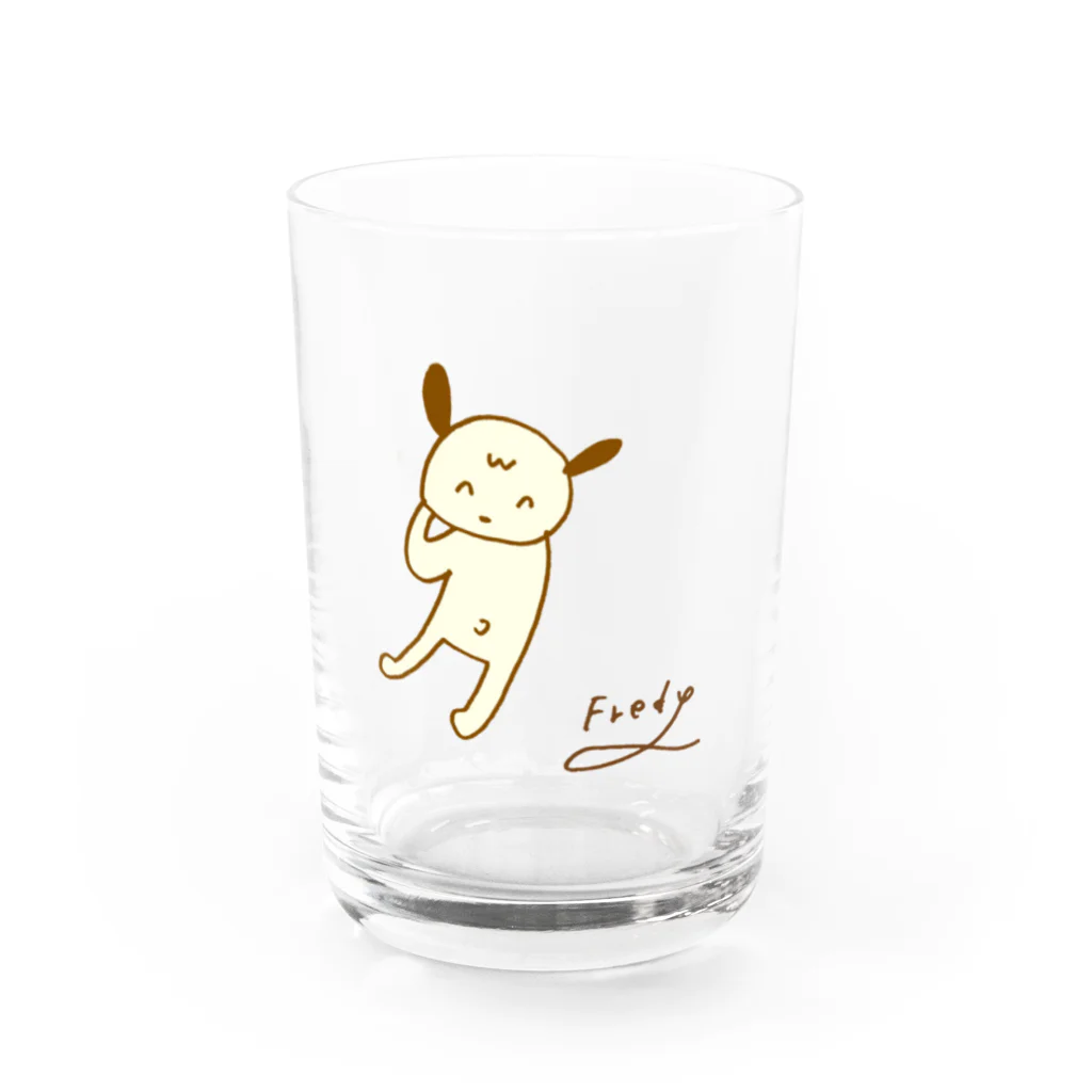 Nottingworldのこいぬのフレディ Water Glass :front