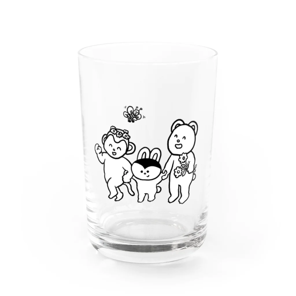 ドラキュラのうさぎのなかよし Water Glass :front