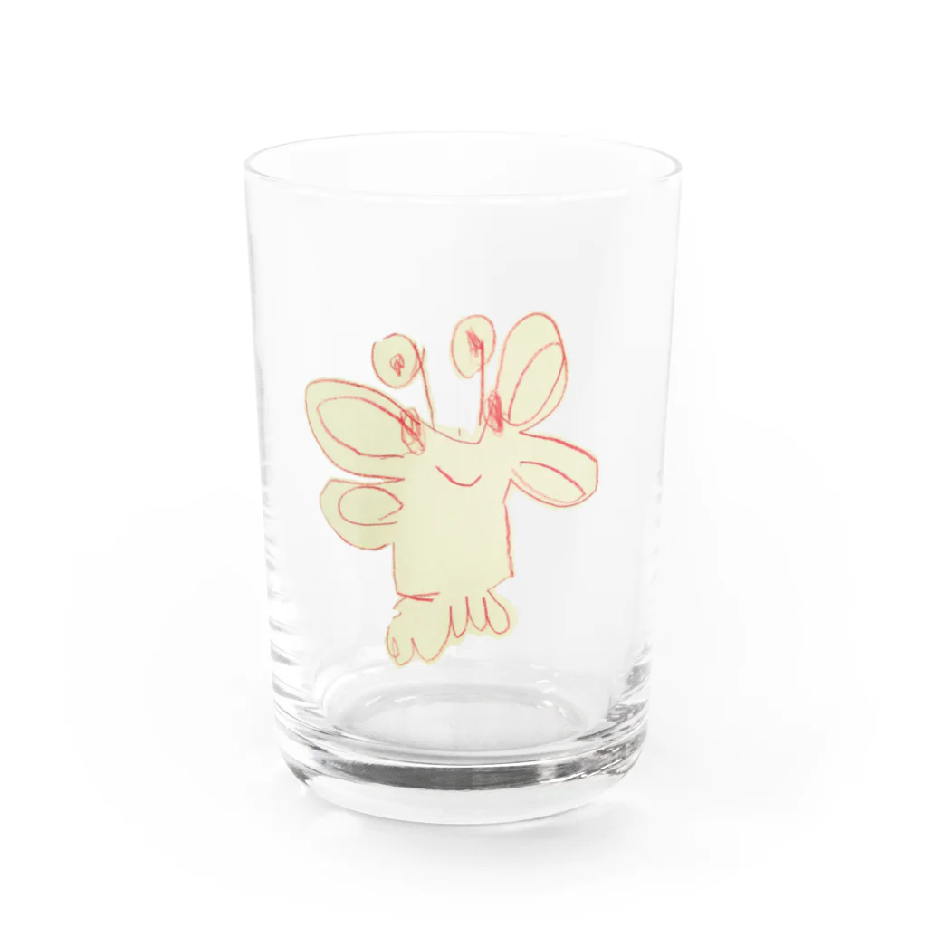 真奈美のちょうちょ Water Glass :front