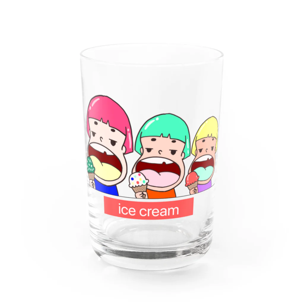 ミドリ ハナ@maro_coのアイスクリーム Water Glass :front