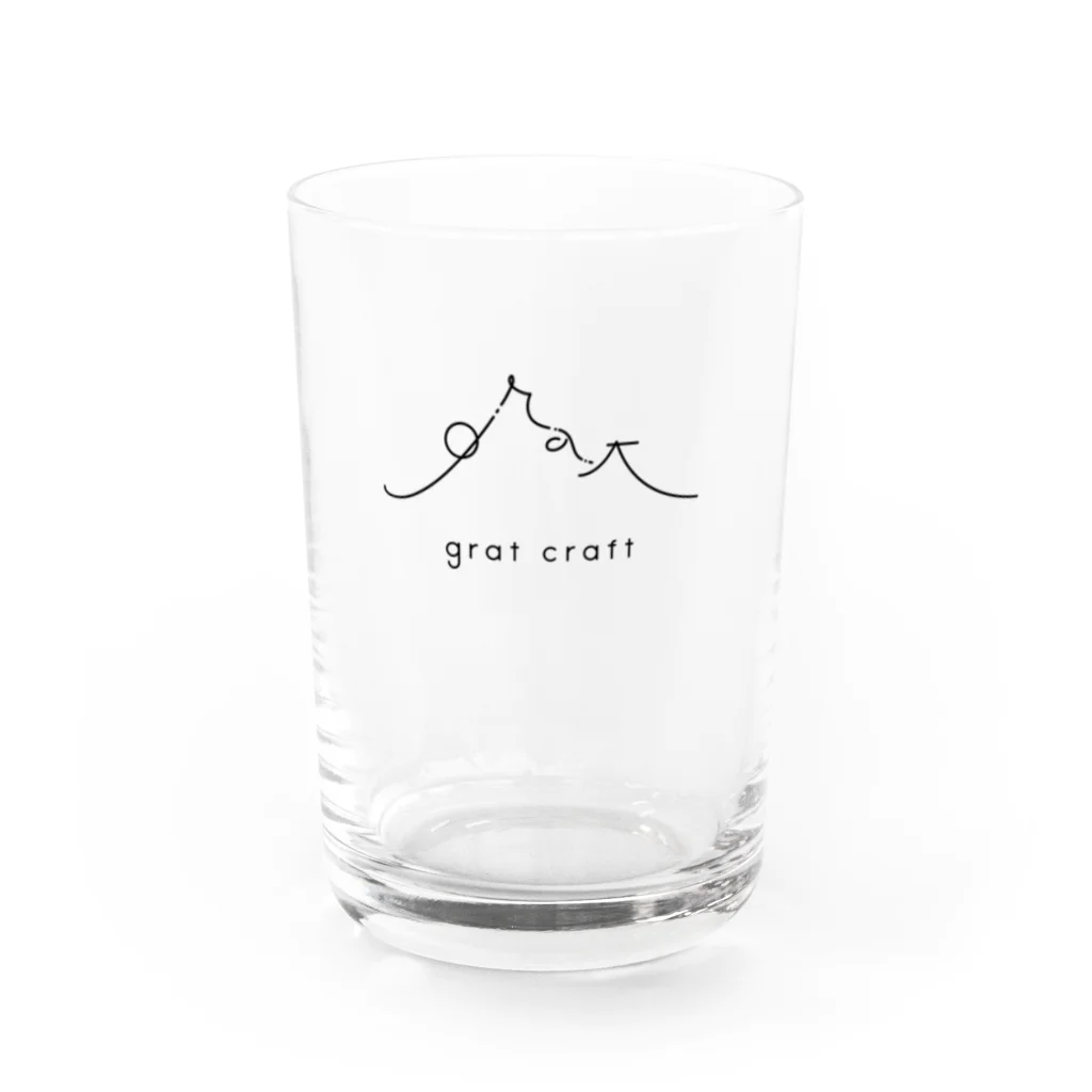 grat craftのGratcraft Logo BLK Water Glass :front