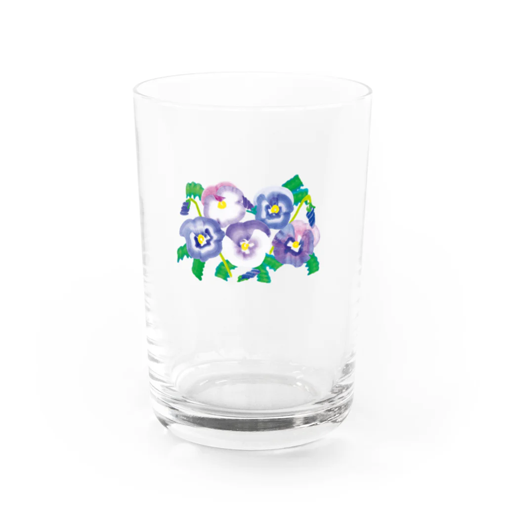 落合晴香のパンジー畑 Water Glass :front