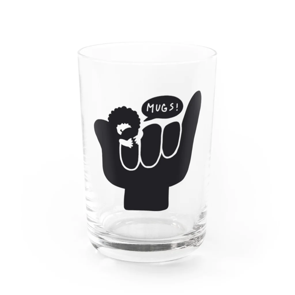 mugsのHang Loose !! (black) Water Glass :front