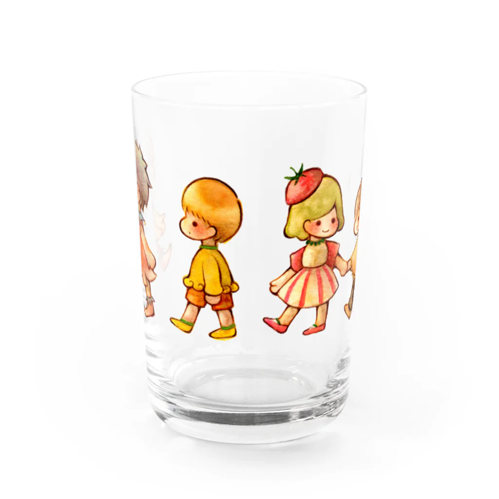 さくらもち屋SUZURI店のお弁当のきょうだい Water Glass :front