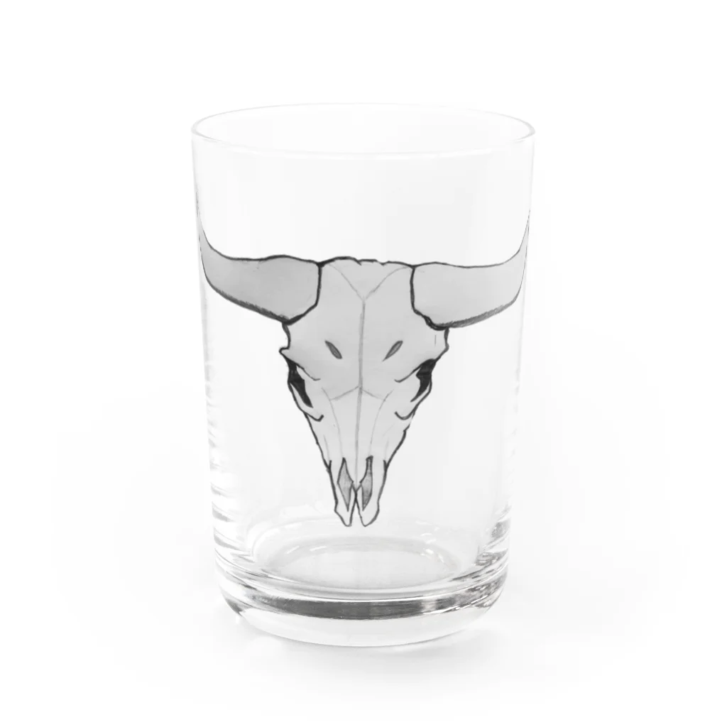 90sunのバッファロースカル Water Glass :front