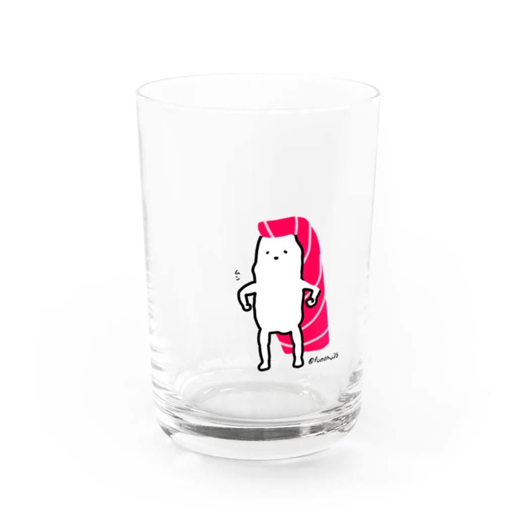 Fondhuのマグロマン参上 Water Glass :front