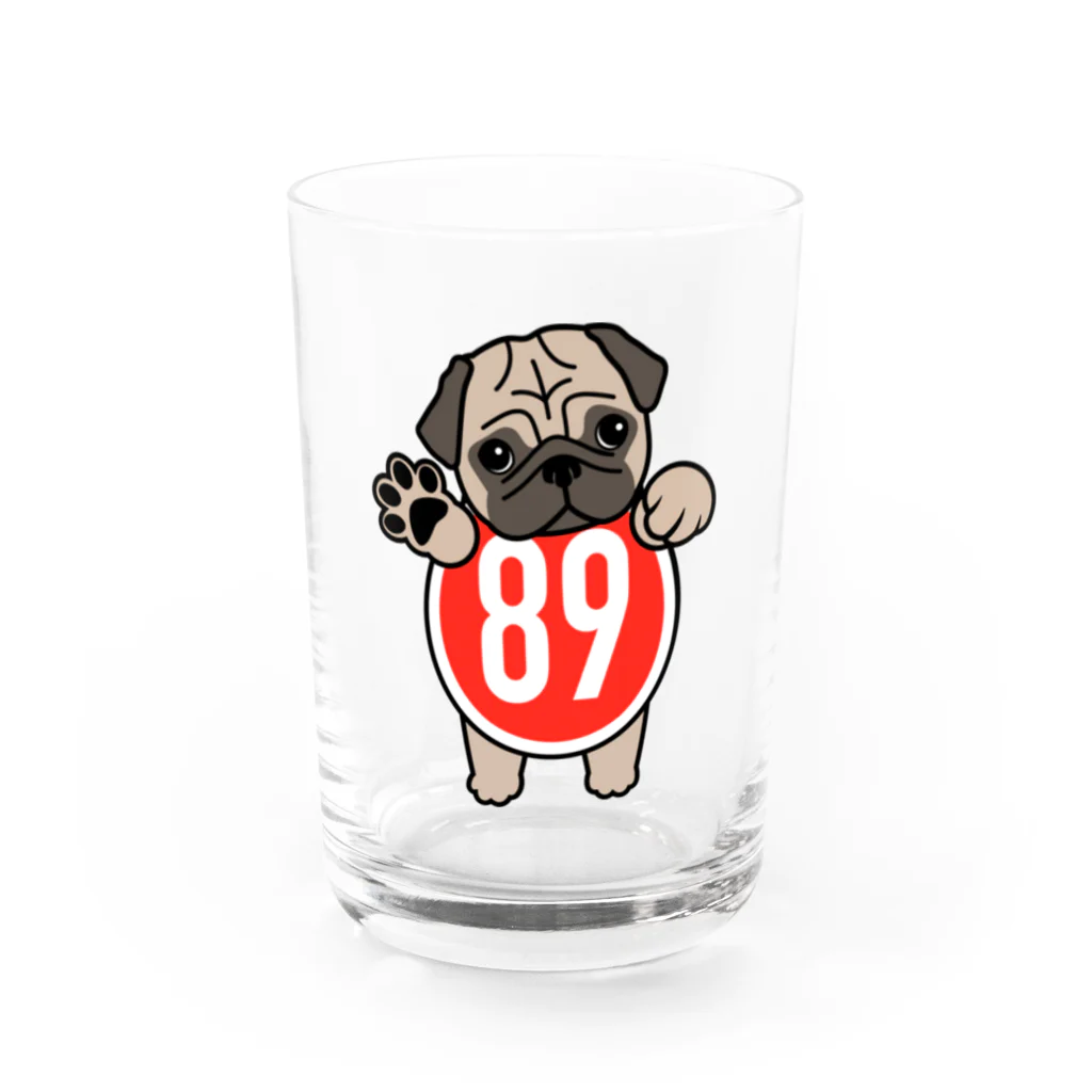 パグ PUG ぱぐ  OHMAI GALLERYのパグ-ぱぐ-PUG-パーグー グッズ グラス前面