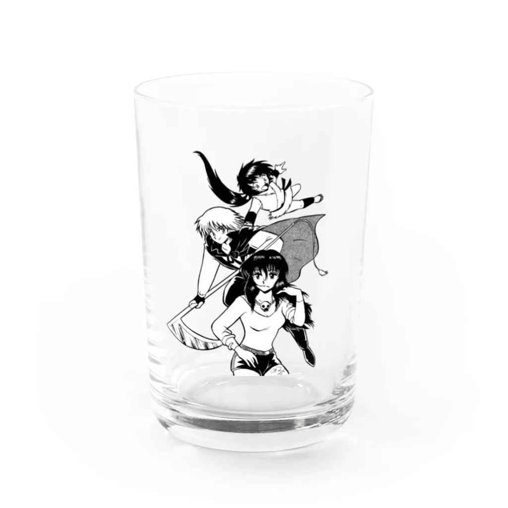 ほしまろずの「しゃれこうべ」３ショット Water Glass :front