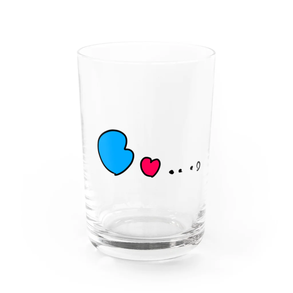 タカのハートくんとハートちゃん Water Glass :front