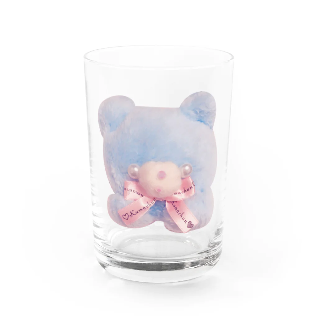 あきのりのあおいくまちゃん Water Glass :front