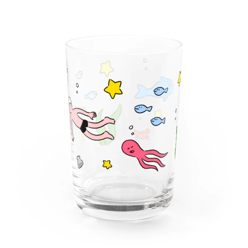 おさつの海水浴 Water Glass :front