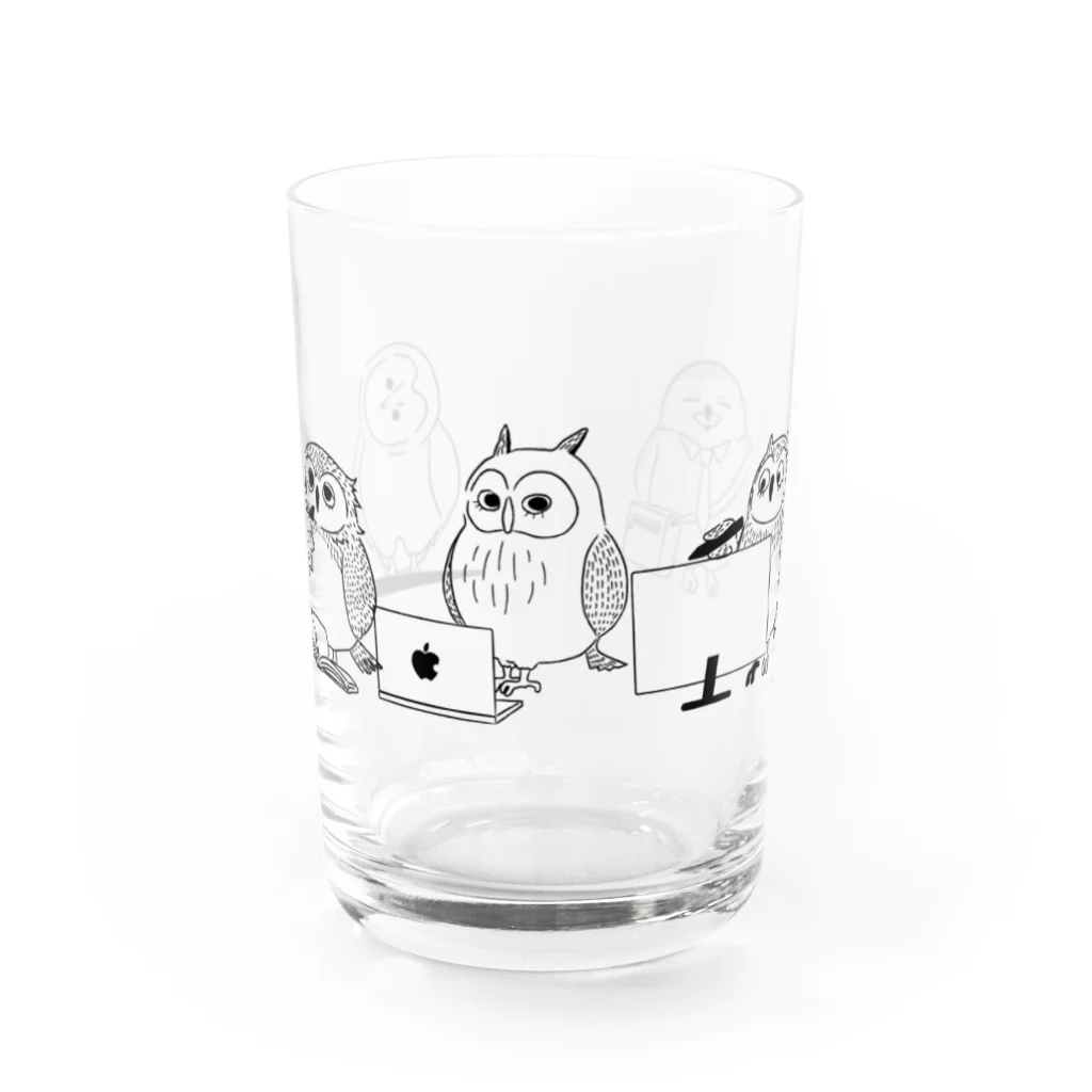 デザインオフィスOWLSのキラキラOWLSグラス Water Glass :front