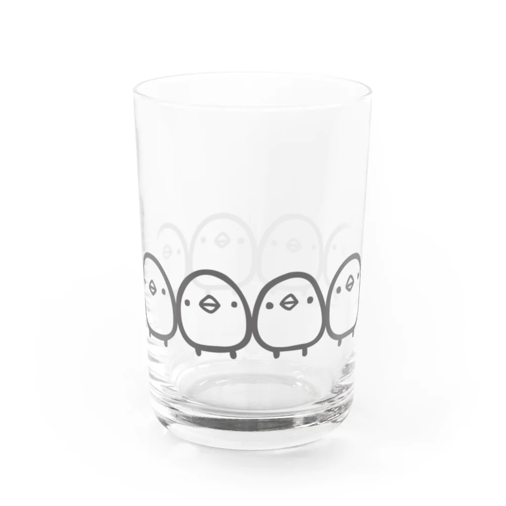 ひよこのもり工房のひよこさんぞろぞろ Water Glass :front