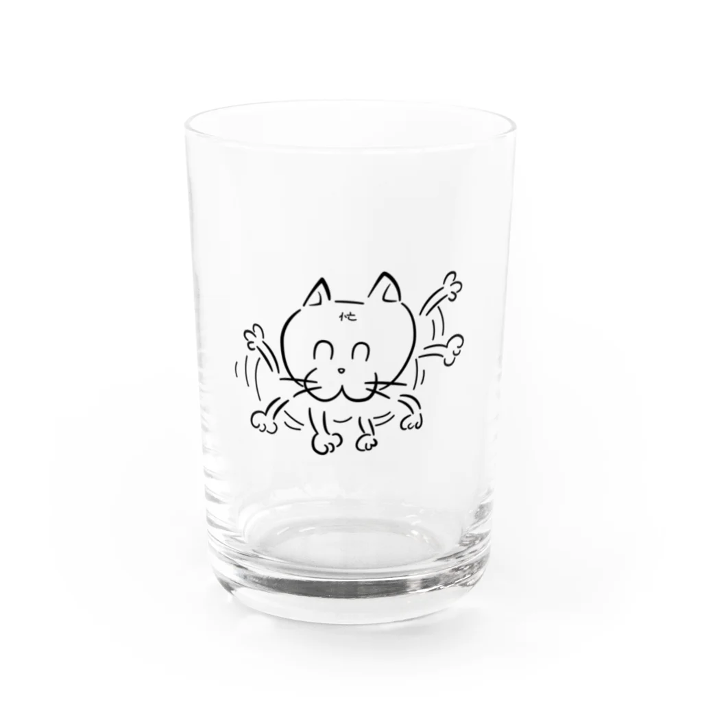 katooooの忙しいたまにゃん_b Water Glass :front