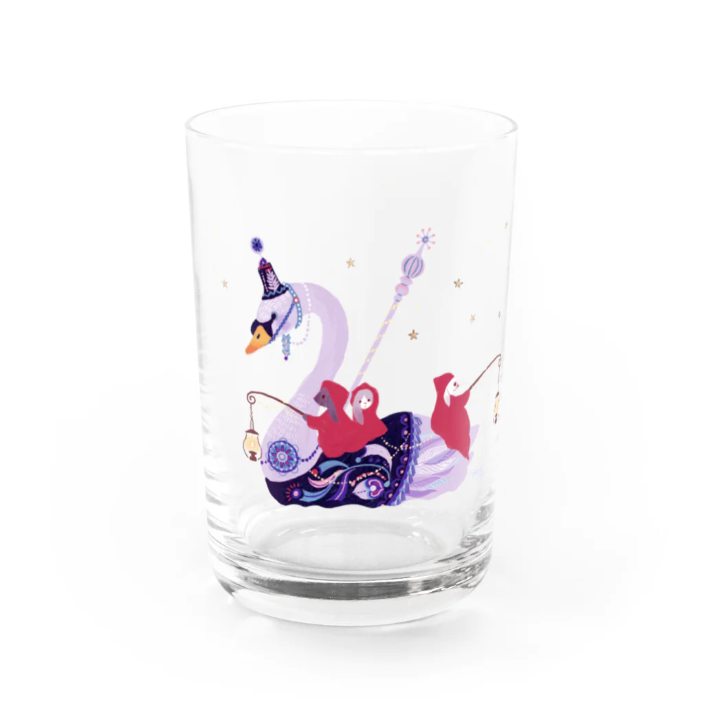 イラストレーター おおでゆかこの湖畔の霧の精 Water Glass :front