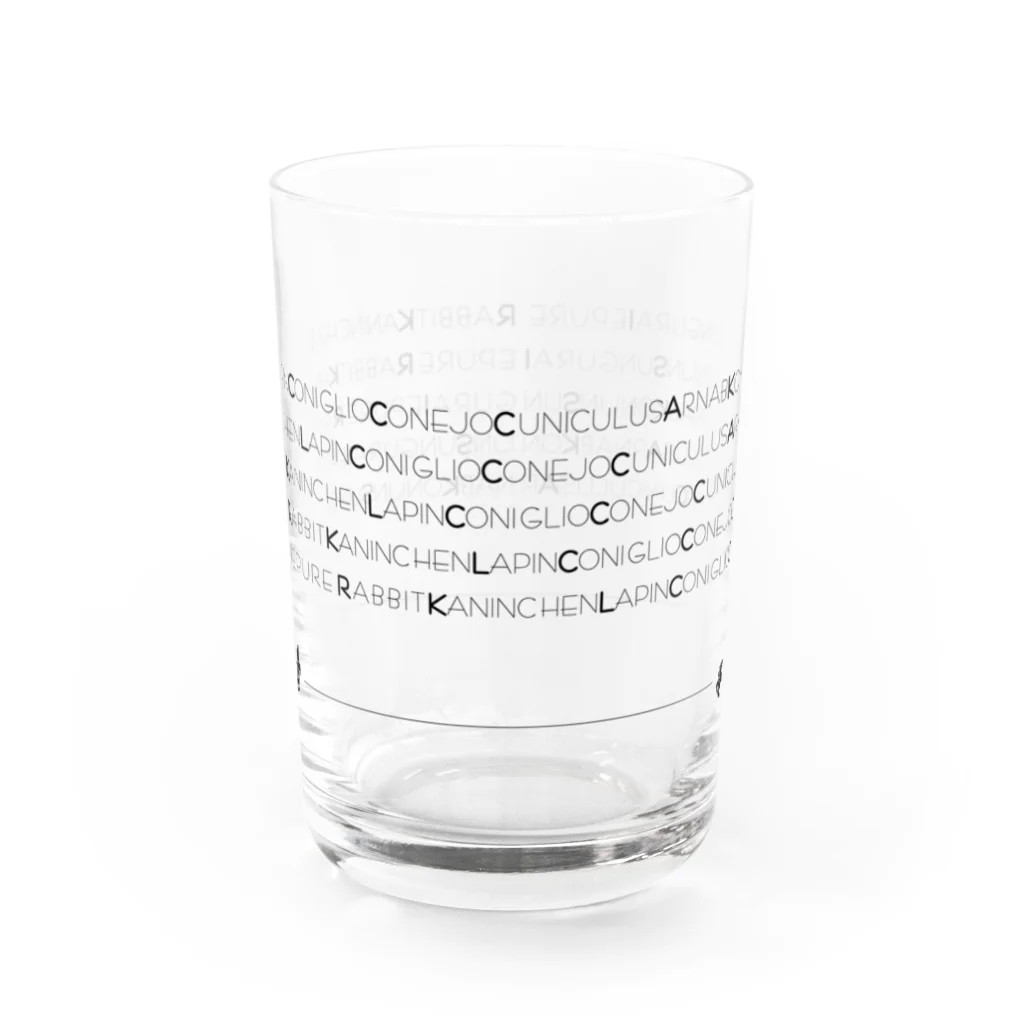 Time is Bunnyの世界のうさぎ Water Glass :front