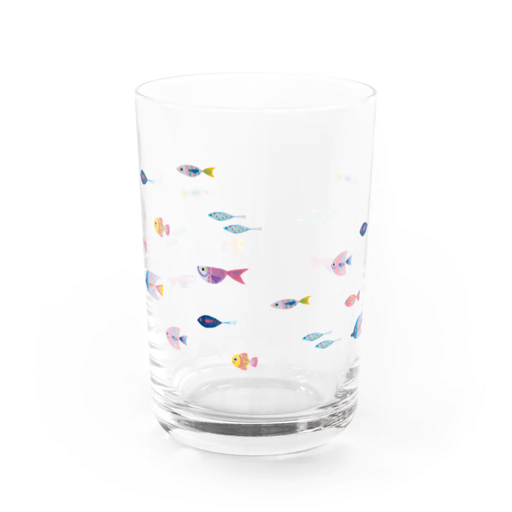 イラストレーター おおでゆかこのFish Water Glass :front