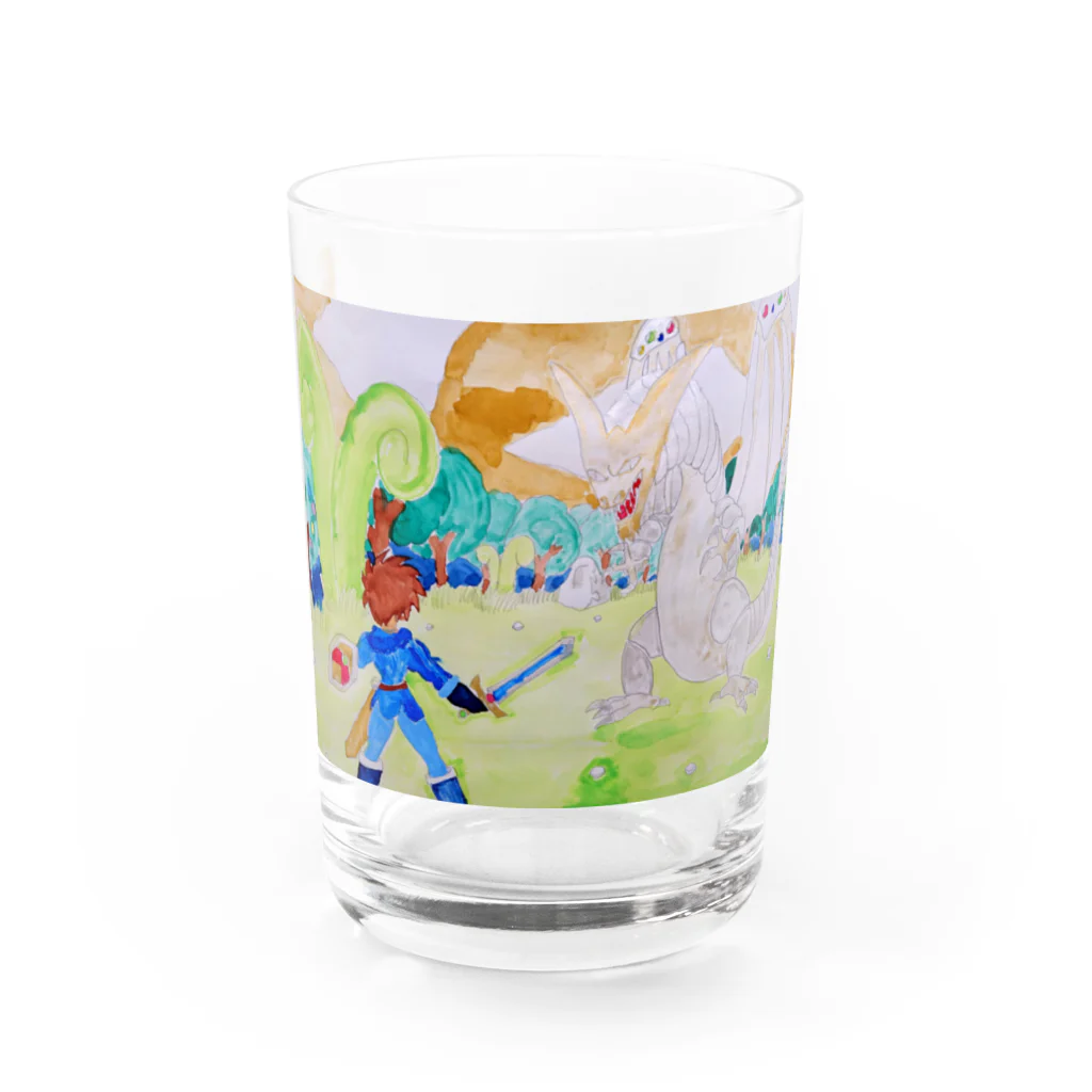 LIONの信仰的ショップの白竜との決戦 Water Glass :front