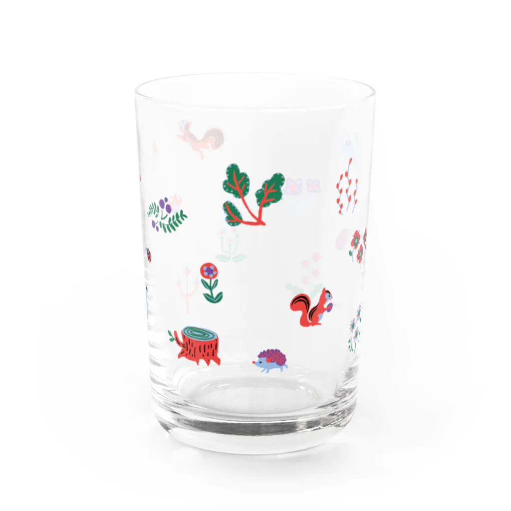 イラストレーター おおでゆかこのForest Water Glass :front